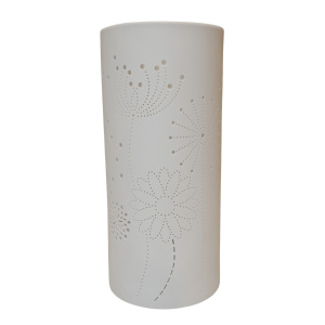 Lampe en céramique motif fleurs